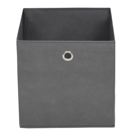 Förvaringslådor 10 st non-woven tyg 28x28x28 cm grå