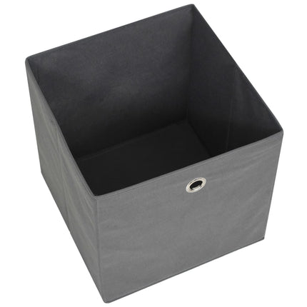 Förvaringslådor 10 st non-woven tyg 28x28x28 cm grå