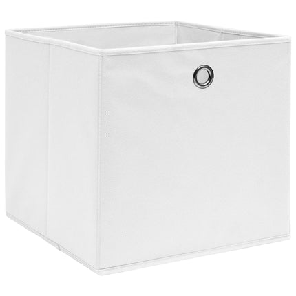 Förvaringslådor 4 st non-woven tyg 28x28x28 cm vit