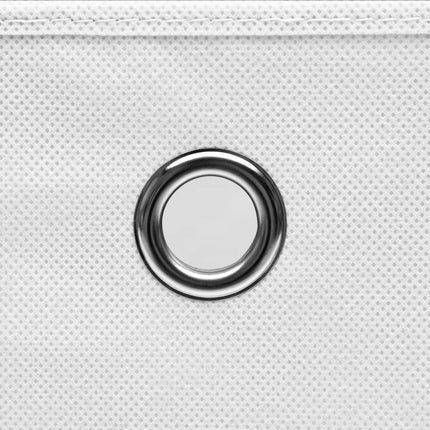 Förvaringslådor med lock 4 st 28x28x28 cm vit