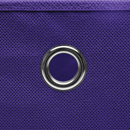 Förvaringslådor med lock 4 st 28x28x28 cm lila