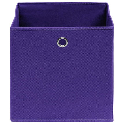 Förvaringslådor 10 st non-woven tyg 28x28x28 cm lila