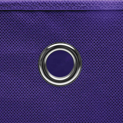 Förvaringslådor med lock 10 st 28x28x28 cm lila