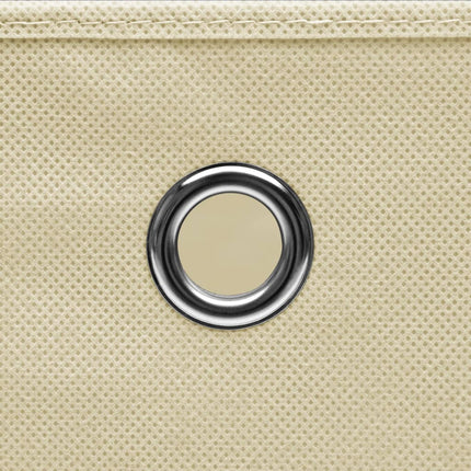 Förvaringslådor 4 st non-woven tyg 28x28x28 cm gräddvit
