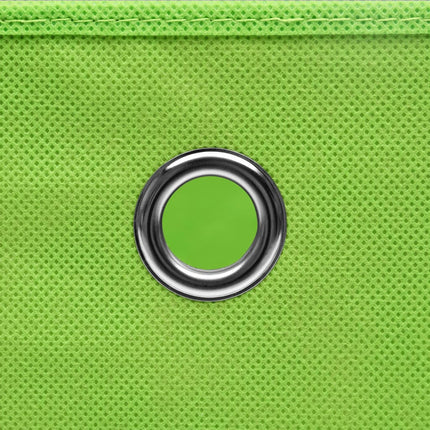 Förvaringslådor med lock 10 st 28x28x28 cm grön