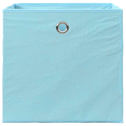 Förvaringslådor 4 st non-woven tyg 28x28x28 cm babyblå