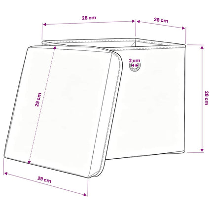 Förvaringslådor med lock 4 st 28x28x28 cm babyblå