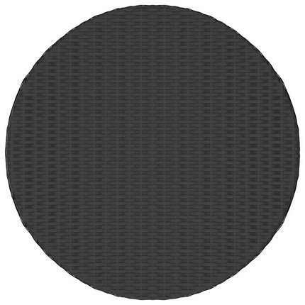 Trädgårdsbord svart 68x68x30 cm konstrotting