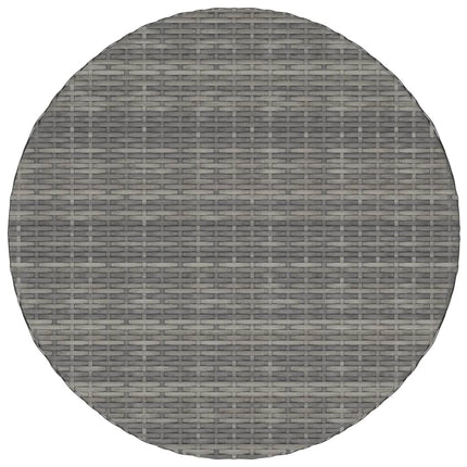 Trädgårdsbord grå 70x70x73 cm konstrotting