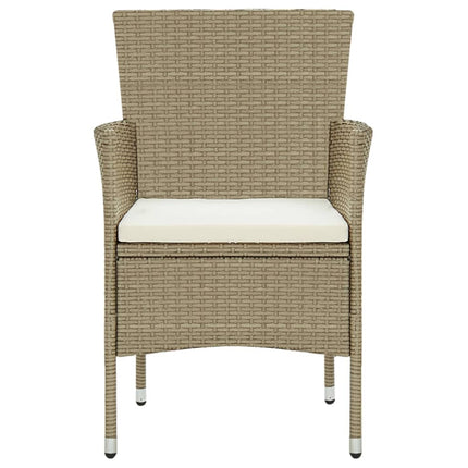 Matstol trädgård 4 st konstrotting beige