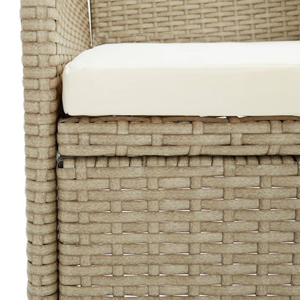 Matstol trädgård 4 st konstrotting beige