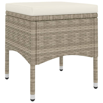 Trädgårdsstolar och pallar 4 delar konstrotting beige