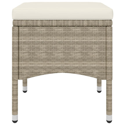 Trädgårdsstolar och pallar 4 delar konstrotting beige