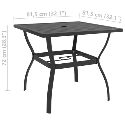 Trädgårdsbord antracit 81,5x81,5x72 cm stål