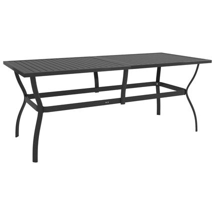 Trädgårdsbord antracit 190x80x72 cm stål