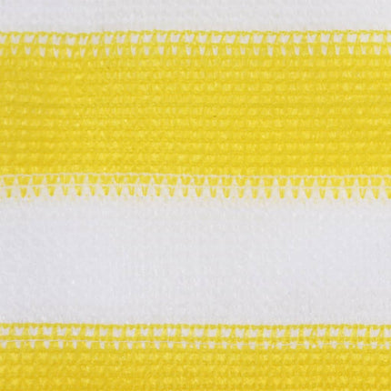 Balkongskärm gul och vit 120x500 cm HDPE
