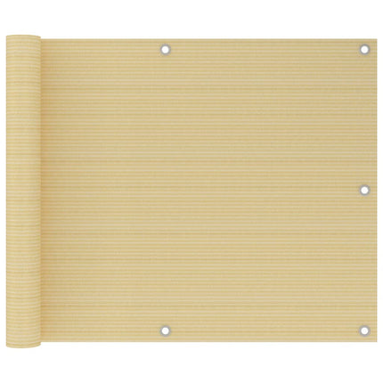 Balkongskärm beige 75x300 cm HDPE