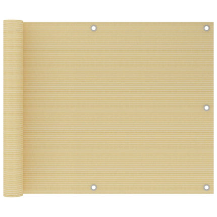 Balkongskärm beige 75x400 cm HDPE