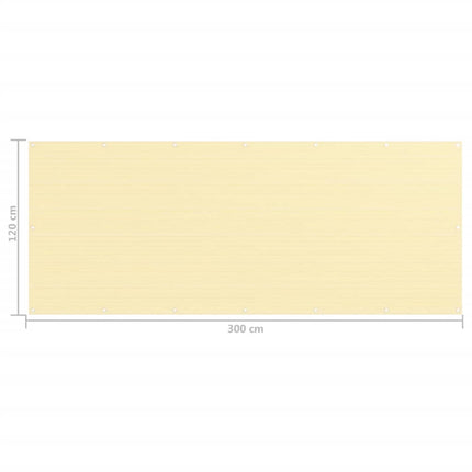 Balkongskärm beige 120x300 cm HDPE