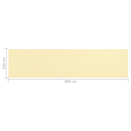 Balkongskärm beige 120x500 cm HDPE