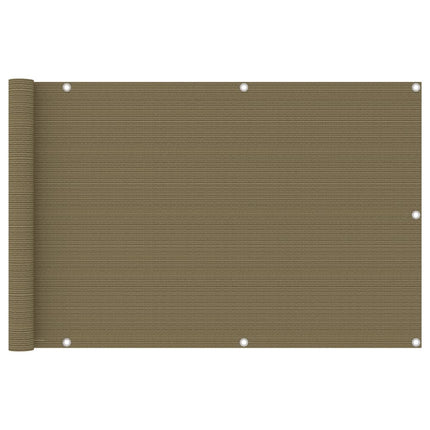 Balkongskärm taupe 90x500 cm HDPE