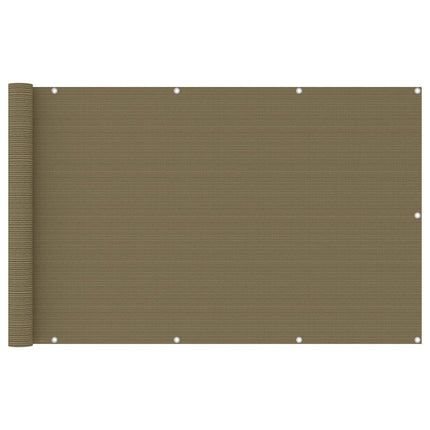 Balkongskärm taupe 120x400 cm HDPE