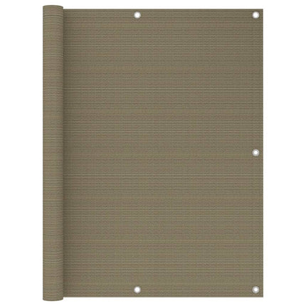 Balkongskärm taupe 120x600 cm HDPE