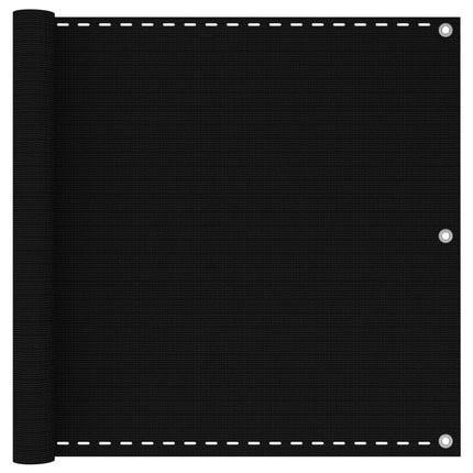 Balkongskärm svart 90x300 cm HDPE