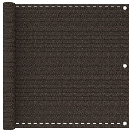 Balkongskärm brun 90x600 cm HDPE