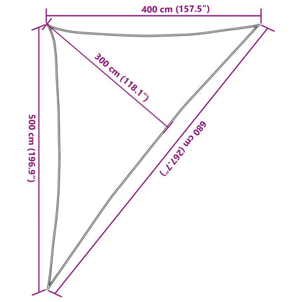 Solsegel 160 g/m² beige 4x5x6,8 m HDPE