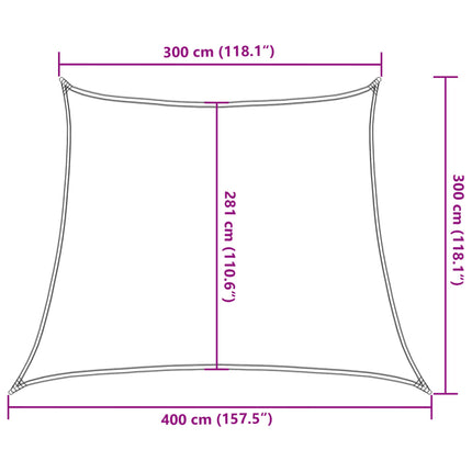 Solsegel 160 g/m² beige 3/4x3 m HDPE