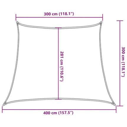 Solsegel 160 g/m² gräddvit 3/4x3 m HDPE