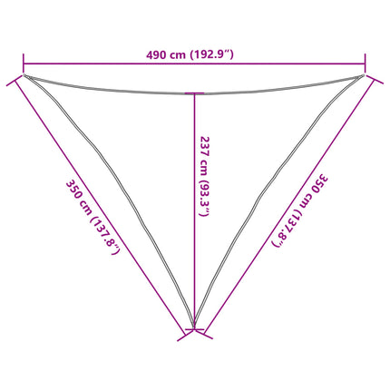 Solsegel 160 g/m² ljusgrön 3,5x3,5x4,9 m HDPE