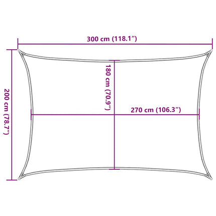 Solsegel 160 g/m² terrakotta 2x3 m HDPE