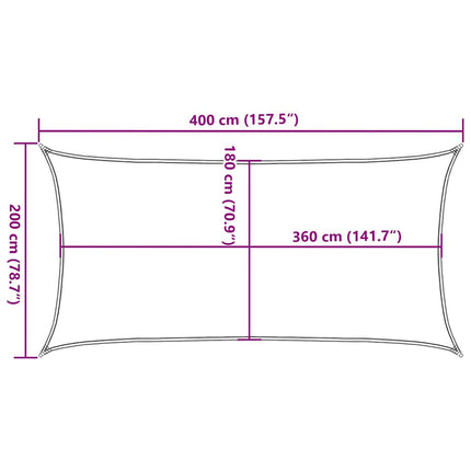 Solsegel 160 g/m² terrakotta 2x4 m HDPE
