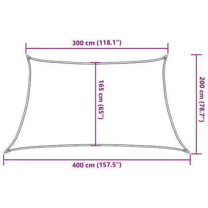 Solsegel 160 g/m² terrakotta 3/4x2 m HDPE