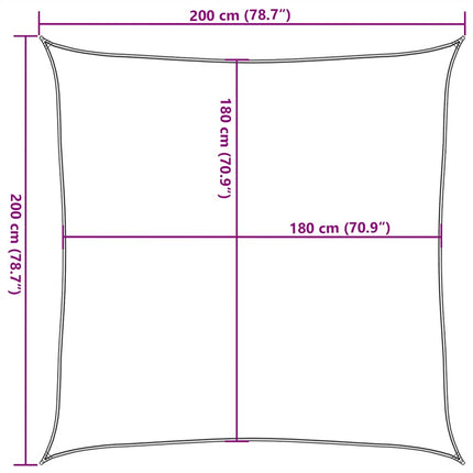 Solsegel 160 g/m² taupe 2x2 m HDPE