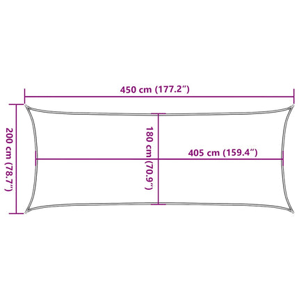 Solsegel 160 g/m² taupe 2x4,5 m HDPE