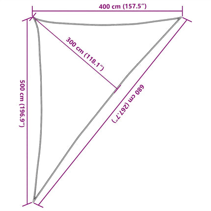 Solsegel 160 g/m² taupe 4x5x6,8 m HDPE