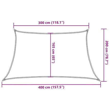 Solsegel 160 g/m² taupe 3/4x2 m HDPE