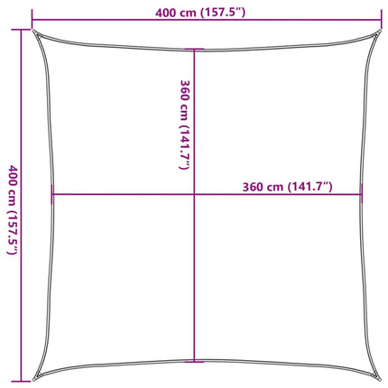 Solsegel 160 g/m² mörkgrön 4x4 m HDPE