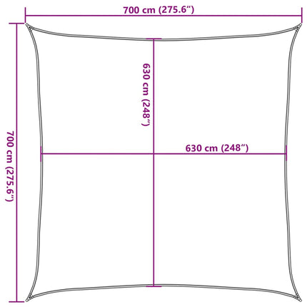 Solsegel 160 g/m² mörkgrön 7x7 m HDPE