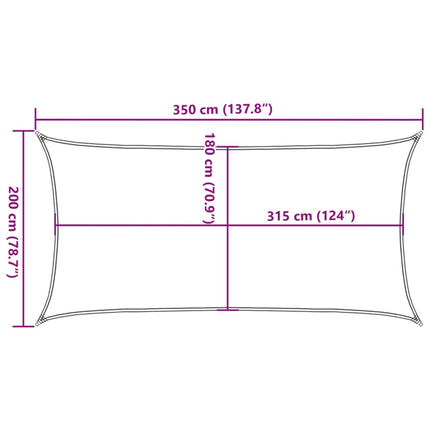 Solsegel 160 g/m² mörkgrön 2x3,5 m HDPE
