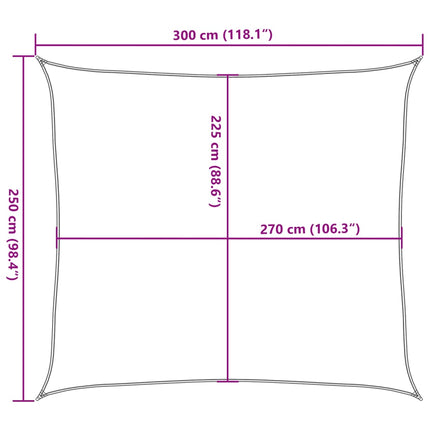 Solsegel 160 g/m² mörkgrön 2,5x3 m HDPE