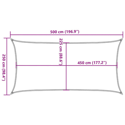 Solsegel 160 g/m² mörkgrön 2,5x5 m HDPE