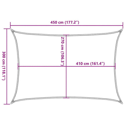 Solsegel 160 g/m² mörkgrön 3x4,5 m HDPE