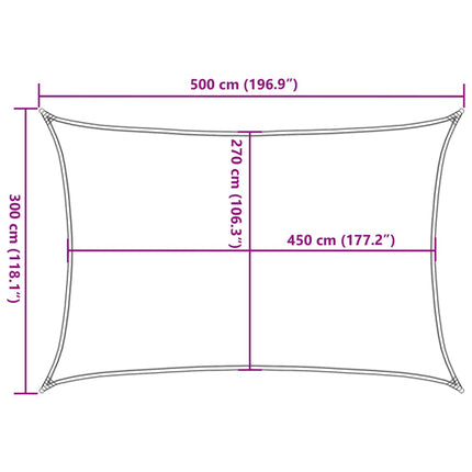 Solsegel 160 g/m² mörkgrön 3x5 m HDPE