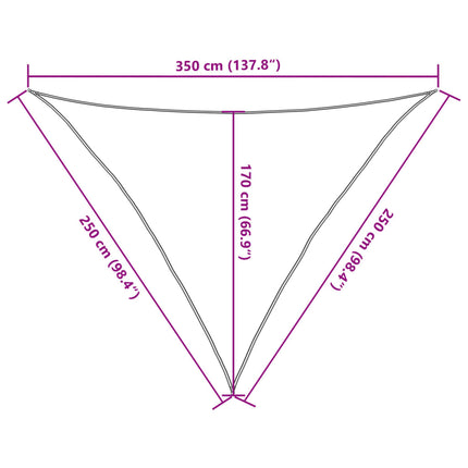Solsegel 160 g/m² mörkgrön 2,5x2,5x3,5 m HDPE