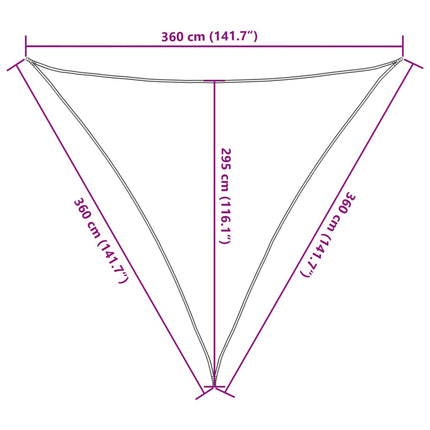 Solsegel 160 g/m² mörkgrön 3,6x3,6x3,6 m HDPE