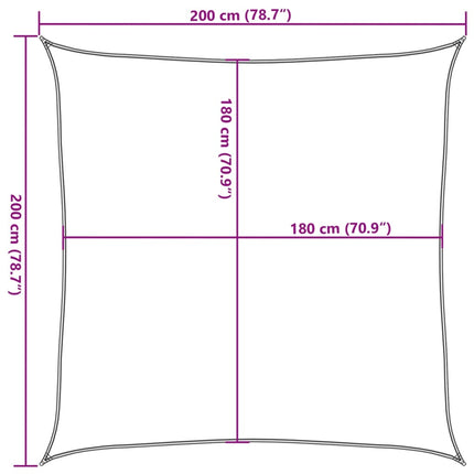 Solsegel 160 g/m² blå 2x2 m HDPE